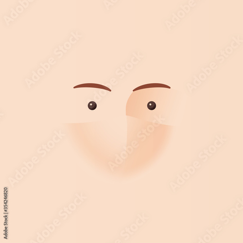 A wearing-mask face emerges from surface