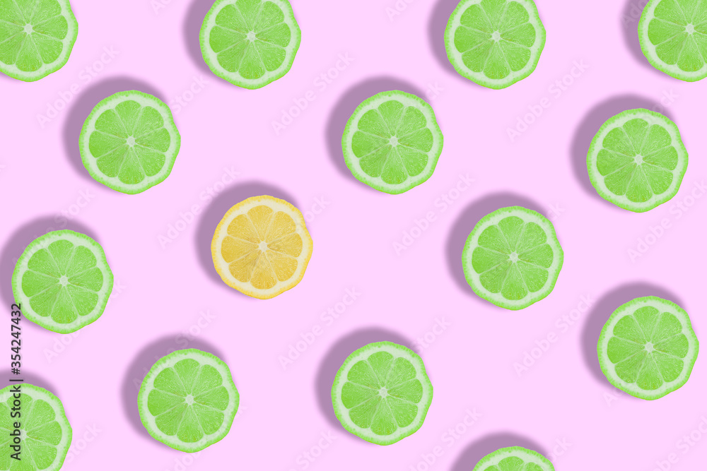 lime limone fette verde arancione agrumi vitamina poster estate 