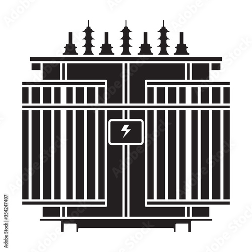Transformer vector icon.Black vector icon isolated on white background transformer.