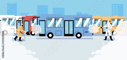 service bus desinfection by covid 19