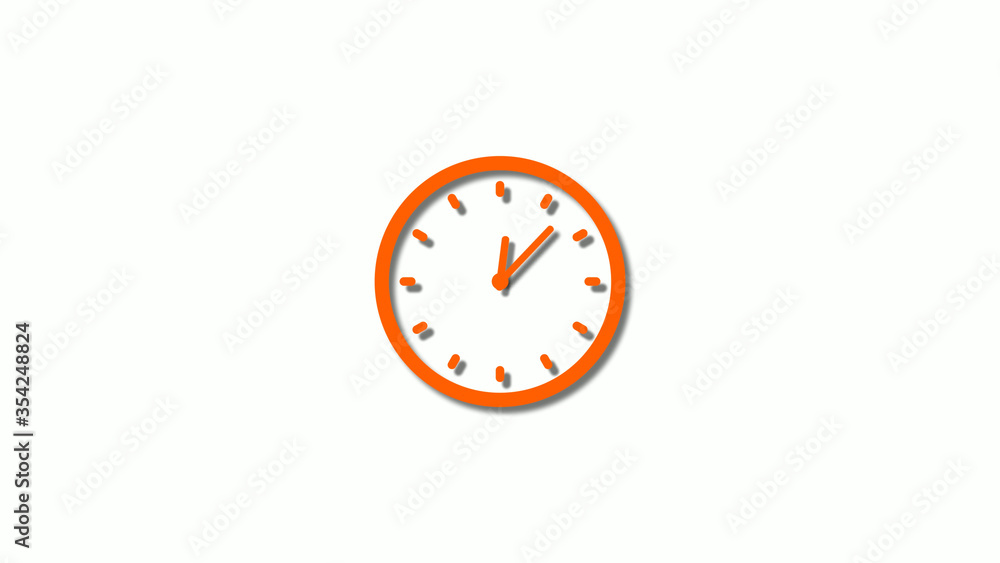 New brown 3d clock isolated on white background,Counting down clock icon New brown 3d clock isolated on white background,Counting down clock icon