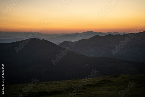 sheeps in the mountains in basque country  spain