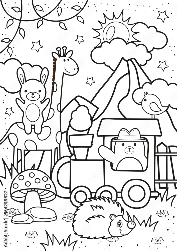 forest coloring page