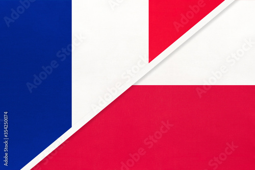 Free Download France and Poland, symbol of two national flags from textile. Championship between two european countries. - GFXLoad