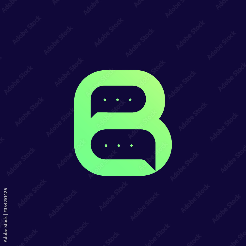 minimalist gradient b logo template for branding company minimalist gradient b logo template for branding company