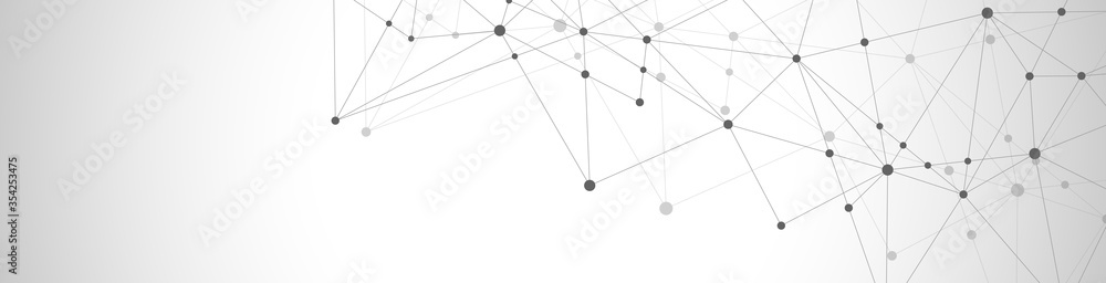 Website header or banner design with abstract geometric background and connecting dots and lines. Global network connection. Digital technology with plexus background and space for your text. Website header or banner design with abstract geometric background and connecting dots and lines. Global network connection. Digital technology with plexus background and space for your text.