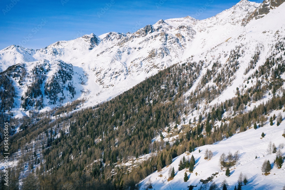 Val di Sole Pejo 3000, Pejo Fonti ski resort, Stelvio National Park, Trentino, Italy
