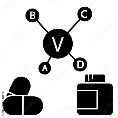 
Vitamin icon vector. multivitamin illustration sign. immunity symbol. Medical logo.
