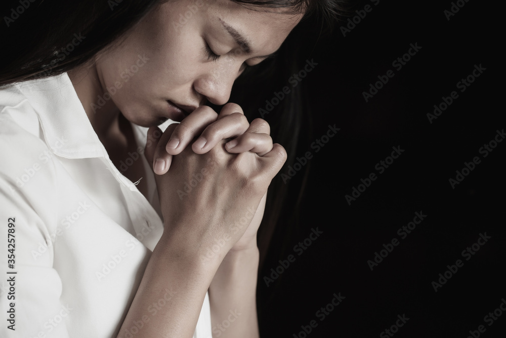 Woman Pray for god blessing to wishing have a better life. begging for forgiveness and believe in goodness. Christian life crisis prayer to god. Religious concepts. Woman Pray for god blessing to wishing have a better life. begging for forgiveness and believe in goodness. Christian life crisis prayer to god. Religious concepts.