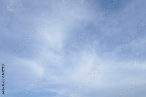 Light and transparent clouds on a background of blue sky.