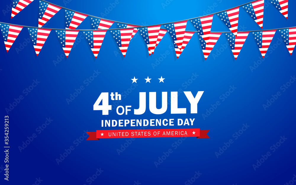 July 4th Independence day background.