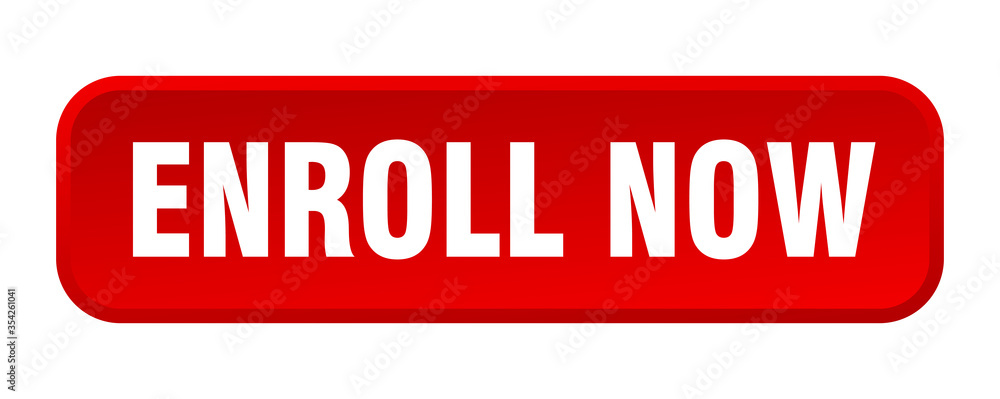 enroll now button. enroll now square 3d push button enroll now button. enroll now square 3d push button