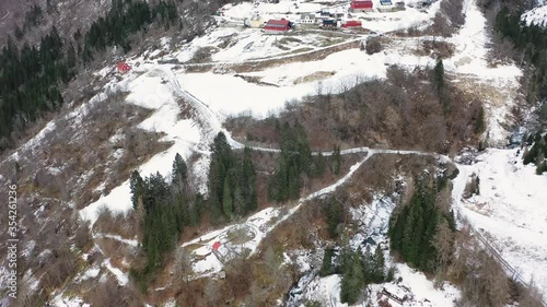 House at the foot of the mountain photo