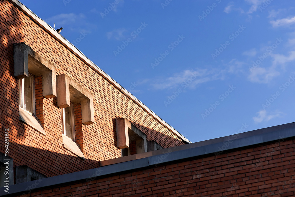 old brick building with windows