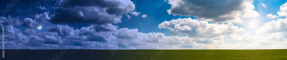Field & sky between day and night Field & sky between day and night