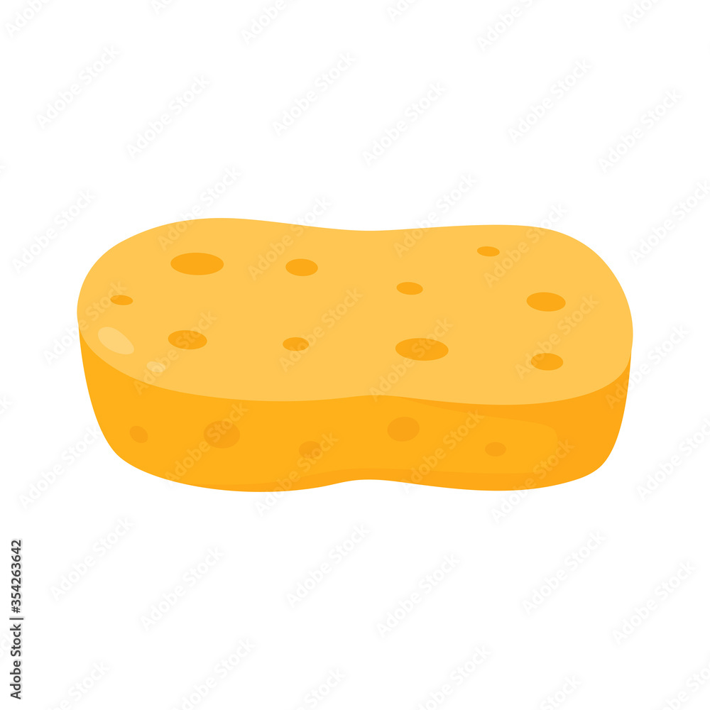 sponge isolated on white background, vector illustrtion sponge isolated on white background, vector illustrtion