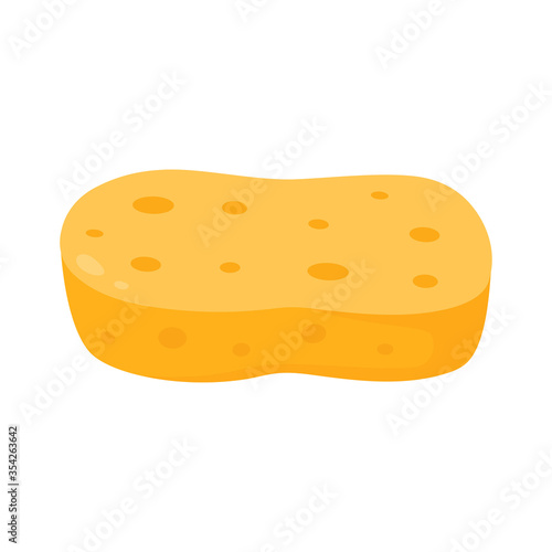 sponge isolated on white background, vector illustrtion