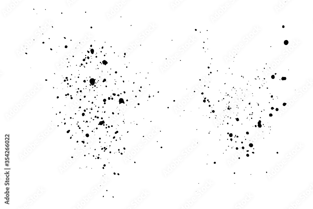 Dirty grunge texture, splashes of paint, drops of dirt. Vector illustration isolated on a white background.