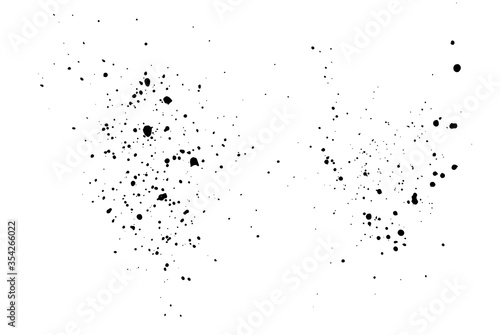 Dirty grunge texture, splashes of paint, drops of dirt. Vector illustration isolated on a white background.