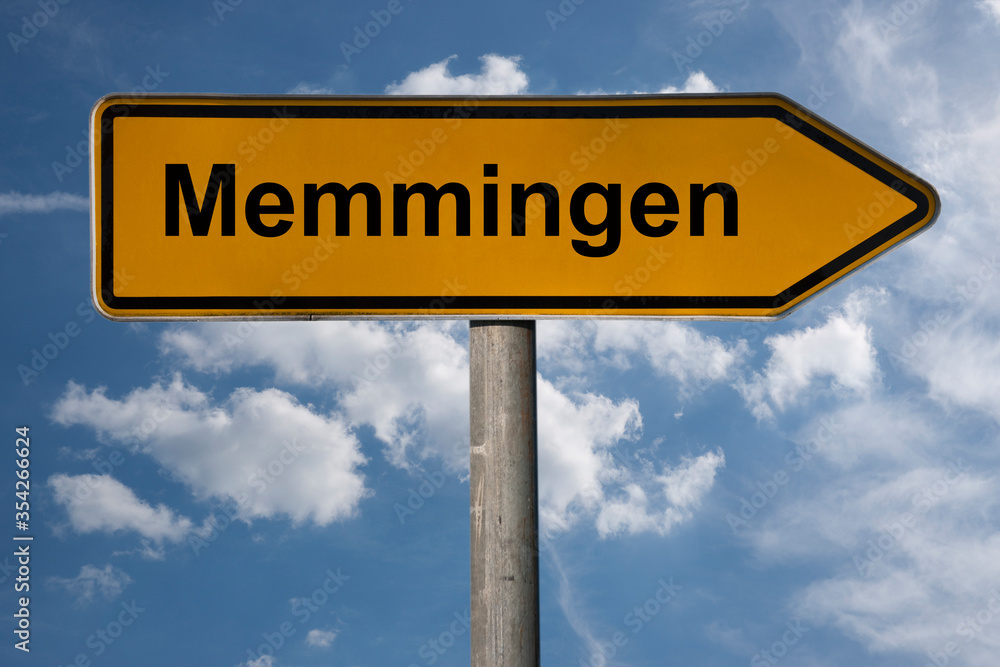 Obraz premium Wegweiser Memmingen