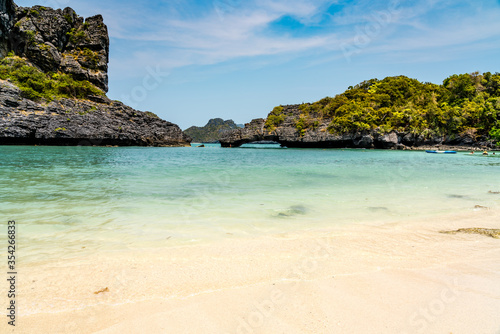 Beach on one of thr 42 islands that make up Ang Thong National Marine Park © Chris