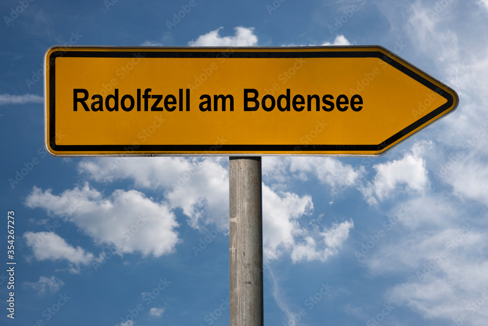 Obraz premium Wegweiser Radolfzell am Bodensee