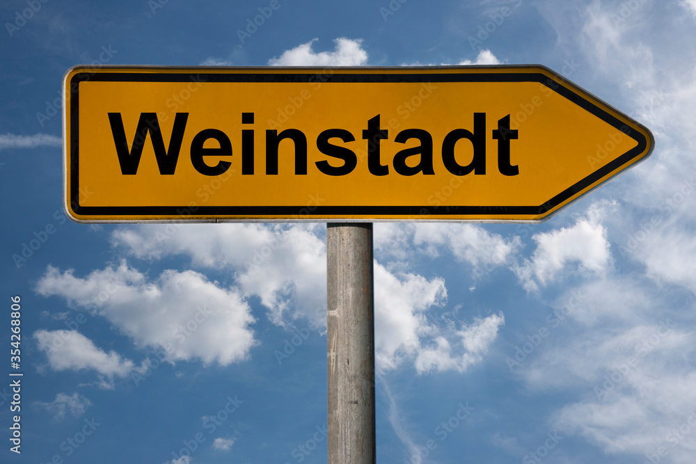 Obraz premium Wegweiser Weinstadt