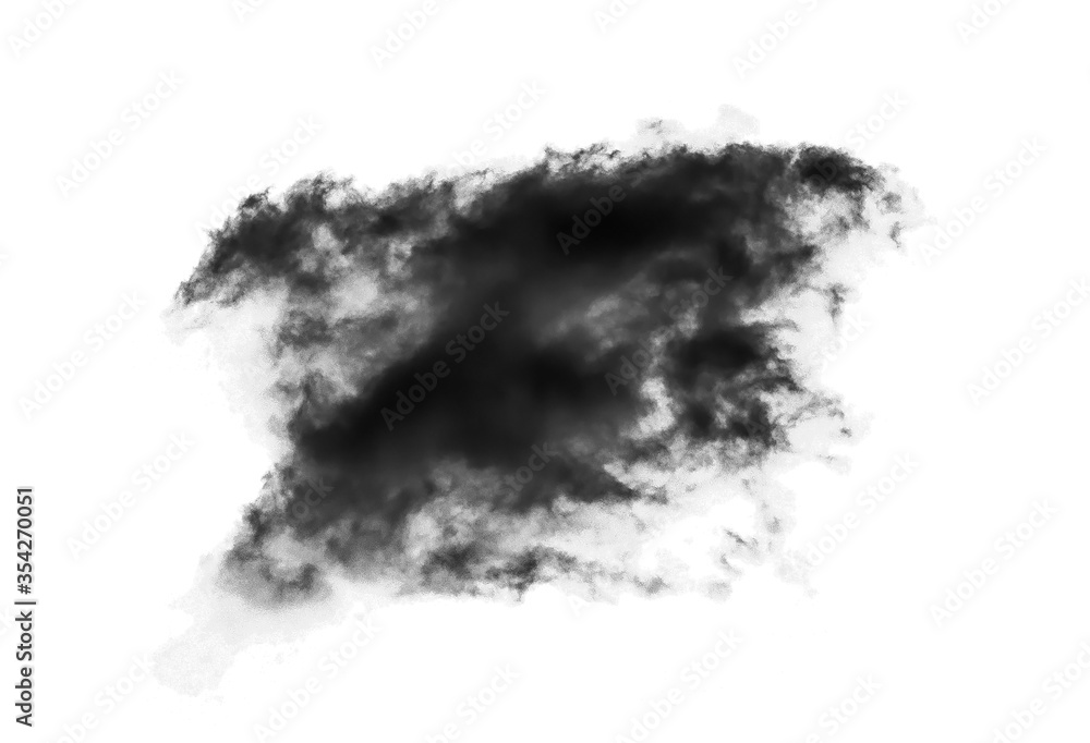 black cloud on a white background,isolated