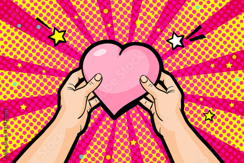 Concept of charity and donation. Give and share your love to people.