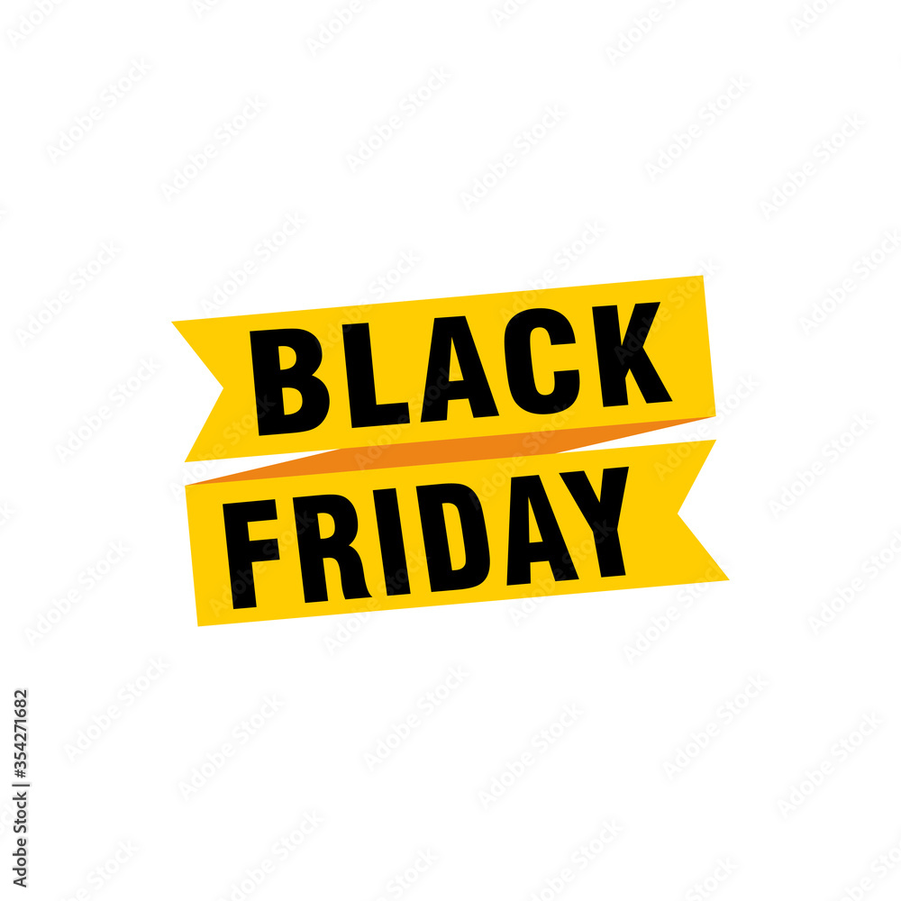 Black Friday sale inscription design template. Black Friday banner. Vector illustration