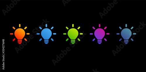 lampadine, idea, colori, creatività, idee	
