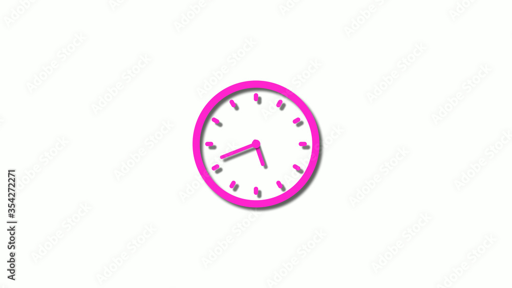 3d pink clock isolated on white background,counting down clock isolated 3d pink clock isolated on white background,counting down clock isolated