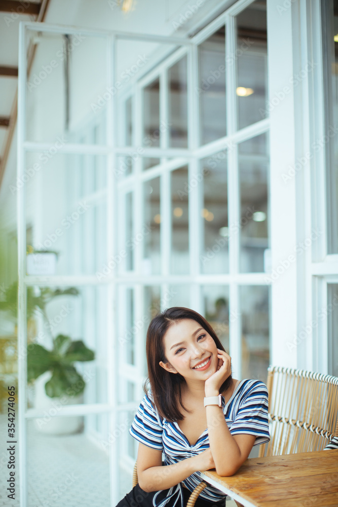 Woman smiling with perfect smile and white teeth Woman smiling with perfect smile and white teeth