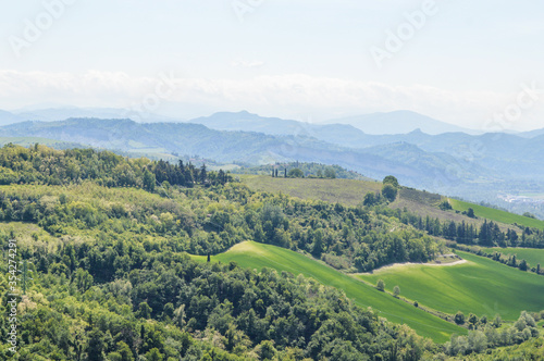 Hills around Bologna viewed from Monte della Guardia hill © sebastianosecondi