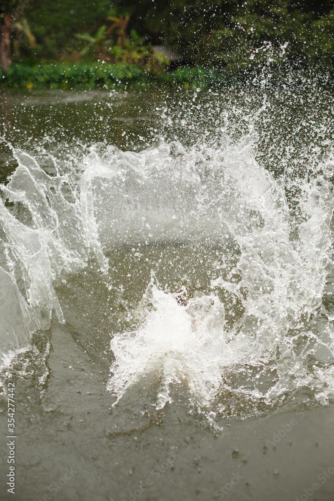 Natural natural background. Splashing water in a river or lake Natural natural background. Splashing water in a river or lake
