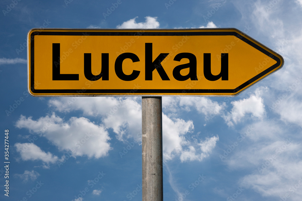 Obraz premium Wegweiser Luckau