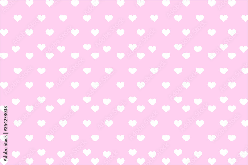 Vector background with hearts. Pink background to decorate the maiden party. Paper design for a little princess. Bright pink abstract pattern for inviting kids.