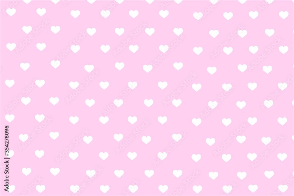 Vector background with hearts. Pink background to decorate the maiden party. Paper design for a little princess. Bright pink abstract pattern for inviting kids.