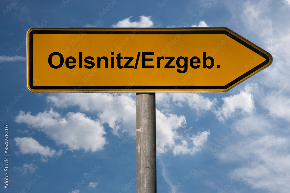 Wegweiser Oelsnitz/Erzgeb.; Erzgebirge Wegweiser Oelsnitz/Erzgeb.; Erzgebirge