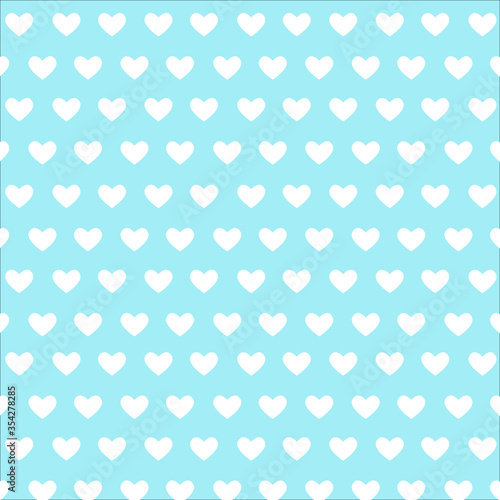 Vector background with hearts. Blue background to decorate the maiden party. Paper design for a little boy. Bright blue abstract pattern for inviting kids.