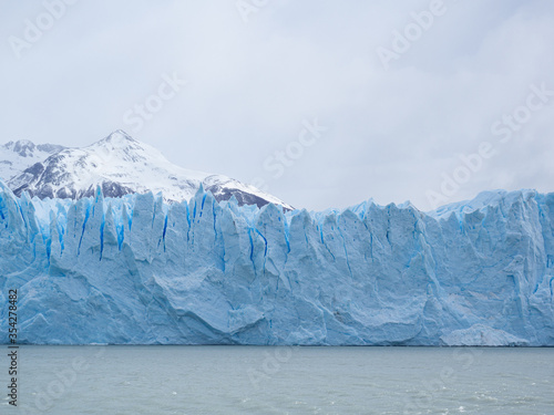 Perito Moreno and Andes Mountains landscape. horizontal