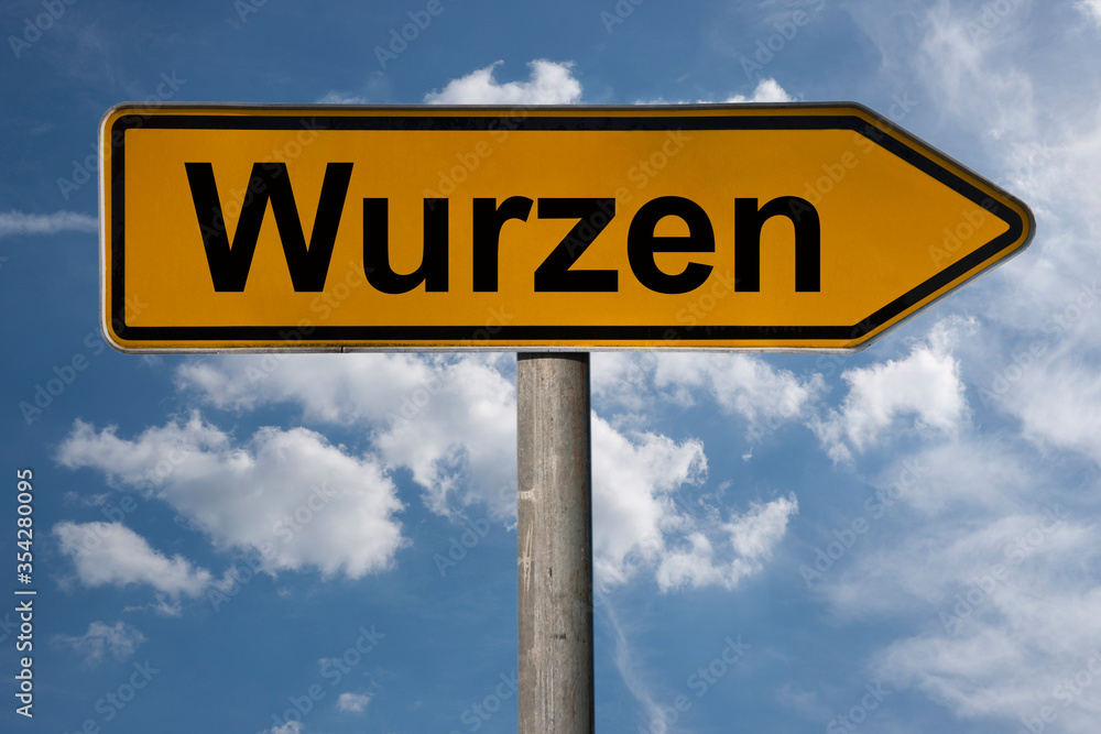 Obraz premium Wegweiser Wurzen