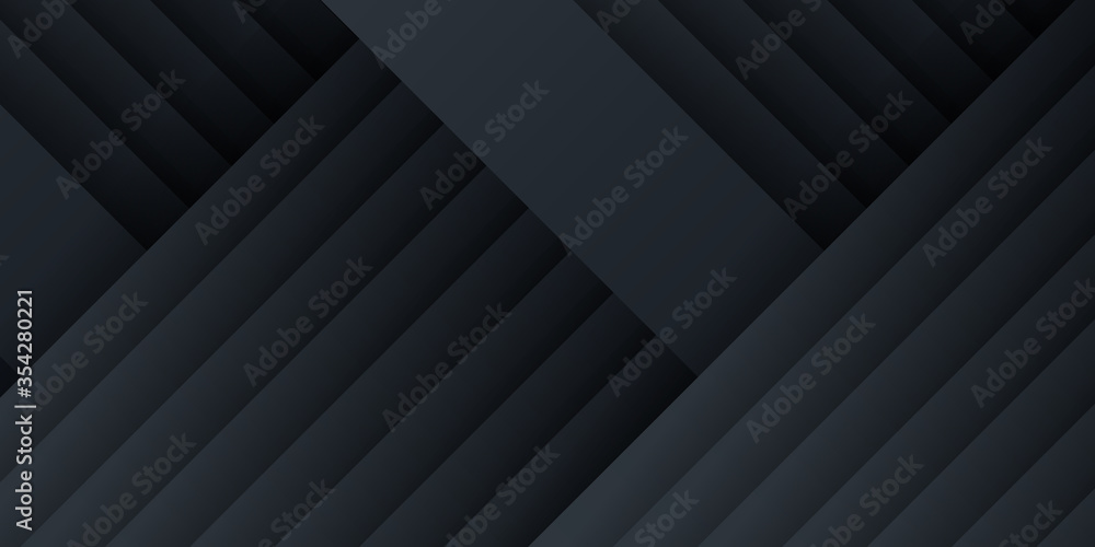 Obraz premium Dark black neutral 3D abstract background for presentation design