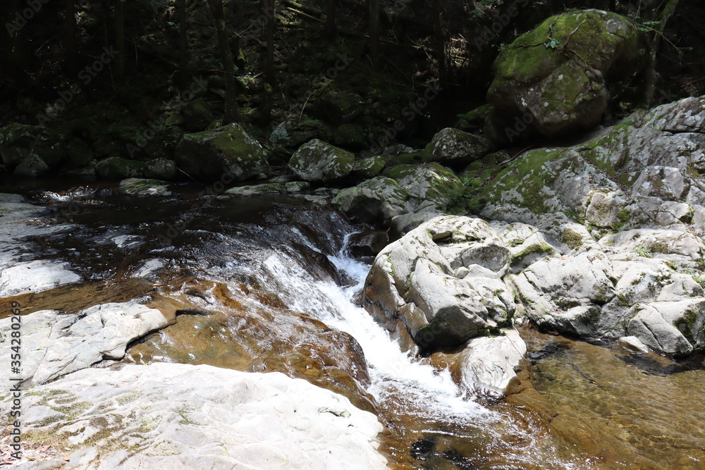 日本の山奥にある滝 日本の山奥にある滝