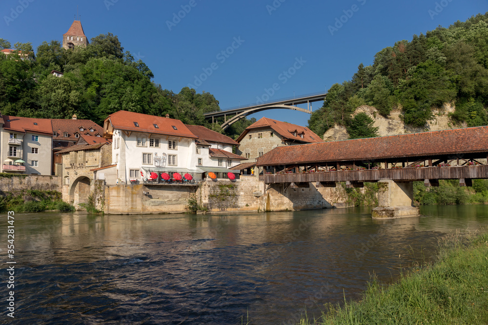 The Gotteron bridge and the Bern bridge - Fribourg - Switzerland