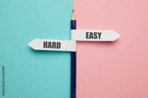 Pencil - direction indicator - choice of hard or easy.