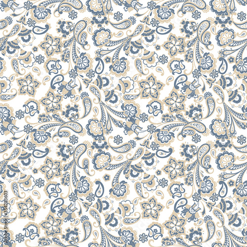 Obraz na płótnie Paisley vector seamless pattern