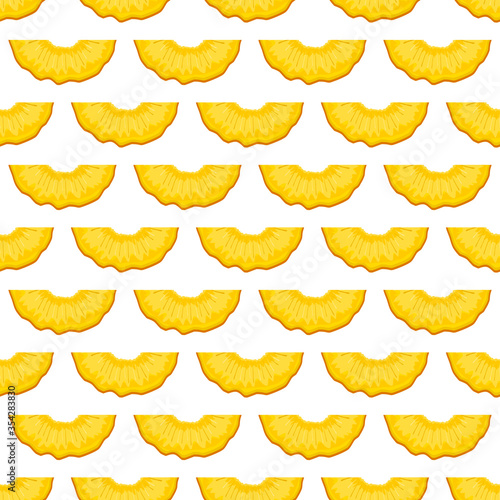 Illustration on theme big colored seamless pineapple