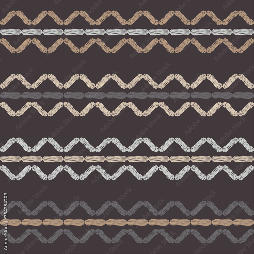 Seamless pattern. Geometry. Design with manual hatching. Ethnic boho ornament. Vector illustration for web design or print. Seamless pattern. Geometry. Design with manual hatching. Ethnic boho ornament. Vector illustration for web design or print.
