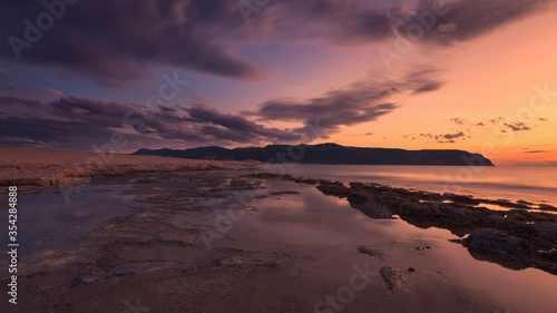 Greeek coastline on Lefkada island in Ionian sea